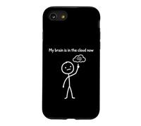 Custodia per iPhone SE (2020) / 7/8 My Brain Is In The Cloud Now Funny AI Stick Figure Umorismo