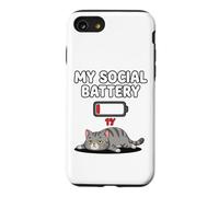 Custodia per iPhone SE (2020) / 7/8 My Social Battery Low Cat Design per introversi