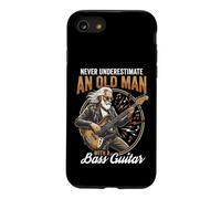 Custodia per iPhone SE (2020) / 7/8 Never Underestimate an Old Man with A Bass Guitar Player Dad