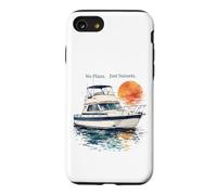 Custodia per iPhone SE (2020) / 7/8 No Plans Just Sunsets Acquerello Cabin Cruiser Barca Regalo