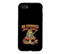 Custodia per iPhone SE (2020) / 7/8 No Thoughts Just Vibes Frog Mindfulness Meditation Mushroom
