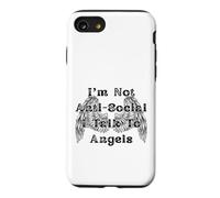 Custodia per iPhone SE (2020) / 7/8 Non sono antisociale, parlo con le ali degli angeli