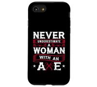 Custodia per iPhone SE (2020) / 7/8 Non sottovalutare mai una donna con una camicia ascia boscaiolo