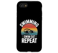 Custodia per iPhone SE (2020) / 7/8 Nuoto Nuotare Mangia Ripeti Retro
