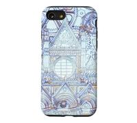 Custodia per iPhone SE (2020) / 7/8 Opera d'arte blu della Cattedrale Toscana