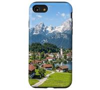 Custodia per iPhone SE (2020) / 7/8 Paesaggio scenico del lago del villaggio di montagna delle Alpi bav