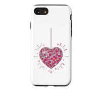 Custodia per iPhone SE (2020) / 7/8 Palla da discoteca Shining Heart Y2K Glam Retro Rave Love