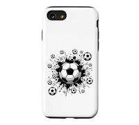 Custodia per iPhone SE (2020) / 7/8 Pallone da calcio grafico verde con schizzi di