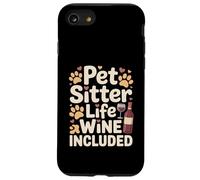 Custodia per iPhone SE (2020) / 7/8 Pet Sitter Life Wine Incluso