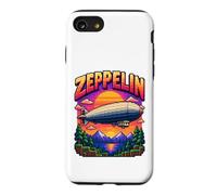 Custodia per iPhone SE (2020) / 7/8 Pixel Art Zeppelin 8-Bit Retro Gaming Airship Dirigible