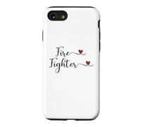 Custodia per iPhone SE (2020) / 7/8 Pompiere Cuore scritto a mano Tipografia Regalo