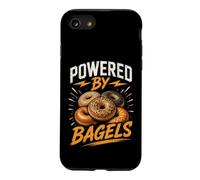 Custodia per iPhone SE (2020) / 7/8 Powered By Bagels Funny Bagel Saying Humor Joke Gag