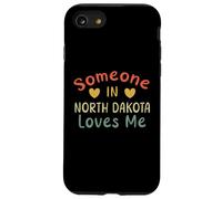 Custodia per iPhone SE (2020) / 7/8 Qualcuno nel North Dakota mi ama Retro Stati Uniti d'America
