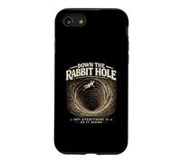 Custodia per iPhone SE (2020) / 7/8 Rabbit Holes Conspiracy Graphic Retro Rabbit UFO Meme Verità