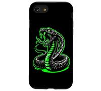 Custodia per iPhone SE (2020) / 7/8 Re Cobra Elettrico Serpente Verde Serpente Graffiti