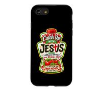 Custodia per iPhone SE (2020) / 7/8 Recuperare il ritardo con Gesù Christian Ketchup Pun Meme Detto divertente