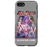 Custodia per iPhone SE (2020) / 7/8 Red Sonja Poster Synthwave Redhead Epic Cyberpunk anni '80 retrò