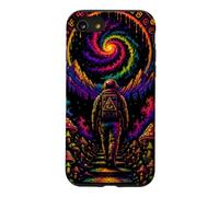 Custodia per iPhone SE (2020) / 7/8 Retro Astronauta Fungo Galassia Vintage Style Art