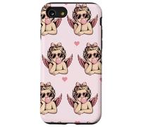 Custodia per iPhone SE (2020) / 7/8 Retro Cupid Heart Sunglasses Valentine Pattern