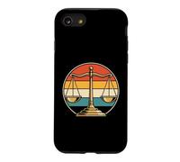 Custodia per iPhone SE (2020) / 7/8 Retro Scale di giustizia Avvocato Avvocato Studente di giurisprudenza