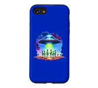 Custodia per iPhone SE (2020) / 7/8 Retro UFO disco volante rapimento alieno Sci Fi Gathering