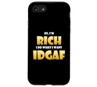 Custodia per iPhone SE (2020) / 7/8 Rich Costume IDGAF Meme Personalized Wealthy Person Success