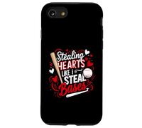 Custodia per iPhone SE (2020) / 7/8 Rubare cuori come rubare basi Softball Baseball Batter