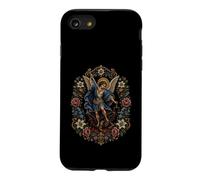 Custodia per iPhone SE (2020) / 7/8 San Michele con scale Arte devozionale medievale floreale