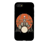 Custodia per iPhone SE (2020) / 7/8 Scheletro batterista Percussionista Rock And Roll Drumming Spooky