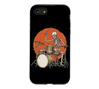 Custodia per iPhone SE (2020) / 7/8 Scheletro batterista Percussionista Rock And Roll Drumming Spooky