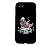 Custodia per iPhone SE (2020) / 7/8 Scheletro Chillin Till The Fireworks Funny 4th of Lazy Luglio