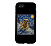 Custodia per iPhone SE (2020) / 7/8 Sci Golden Retriever Art Sciatore Cane su Ski Hill