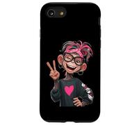 Custodia per iPhone SE (2020) / 7/8 Scimmia divertente con occhiali segno della pace hipster scimpanzé amante