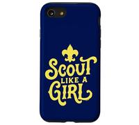 Custodia per iPhone SE (2020) / 7/8 Scout Like A Girl Fleur De Lis BSA Cub Scouts Typography
