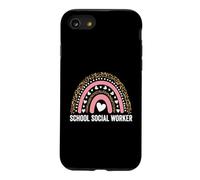 Custodia per iPhone SE (2020) / 7/8 Scuola Assistente sociale Leopard Rainbow