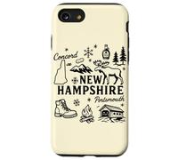 Custodia per iPhone SE (2020) / 7/8 Simboli dello stato del New Hampshire USA, souvenir vintage