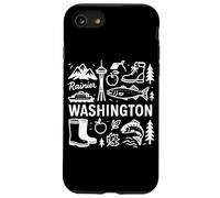 Custodia per iPhone SE (2020) / 7/8 Simboli dello stato di Washington USA souvenir vintage
