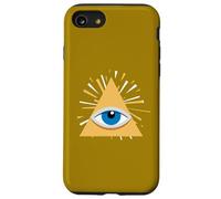 Custodia per iPhone SE (2020) / 7/8 Simbolo esoterico sacro mistico della piramide dell'occhio che vede tutto