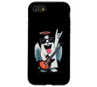 Custodia per iPhone SE (2020) / 7/8 Simpatico cane angelo musica rock chitarrista design