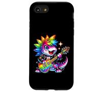 Custodia per iPhone SE (2020) / 7/8 Simpatico dinosauro punk, rock anime Dino Guitar Band divertente Kawaii