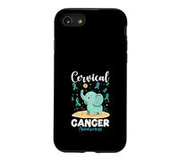 Custodia per iPhone SE (2020) / 7/8 Simpatico elefante per la consapevolezza del cancro cervicale, colore foglia di tè