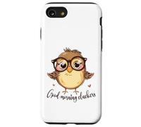 Custodia per iPhone SE (2020) / 7/8 Simpatico gufo con occhiali che dice buongiorno