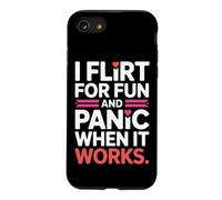 Custodia per iPhone SE (2020) / 7/8 Single I Flirt For Fun And Panic When It Works Incontri Joke