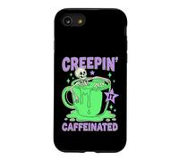 Custodia per iPhone SE (2020) / 7/8 Skeleton Coffee Humor Creepin’ Caffeinated Caffeine Lover