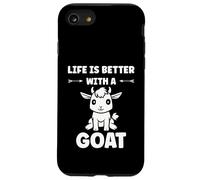 Custodia per iPhone SE (2020) / 7/8 Small Animals Goat quote life is better with a Goat