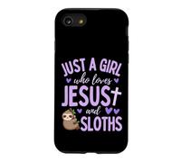Custodia per iPhone SE (2020) / 7/8 Solo una ragazza che ama Gesù e bradipi Christian Cute