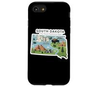 Custodia per iPhone SE (2020) / 7/8 South Dakota Mappa del Dakota del Sud con il Monte Rushmore