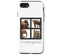 Custodia per iPhone SE (2020) / 7/8 Specie in pericolo di estinzione Orangutan Tiger Elefanti