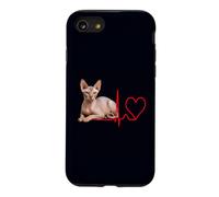 Custodia per iPhone SE (2020) / 7/8 Sphynx Cat Heartbeat per proprietari di gatti senza pelo