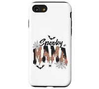 Custodia per iPhone SE (2020) / 7/8 Spooky Mama Leopard Print Ghost Halloween Design